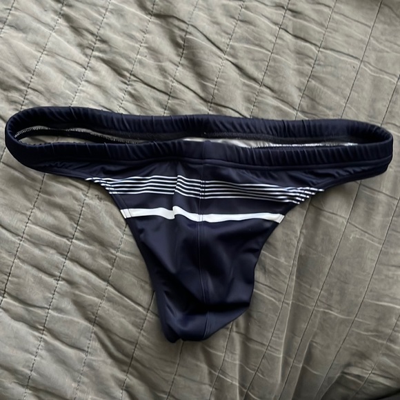 charlie by MZ Other - Charlie by MZ Navy Scarf Swim Thong Brief Large